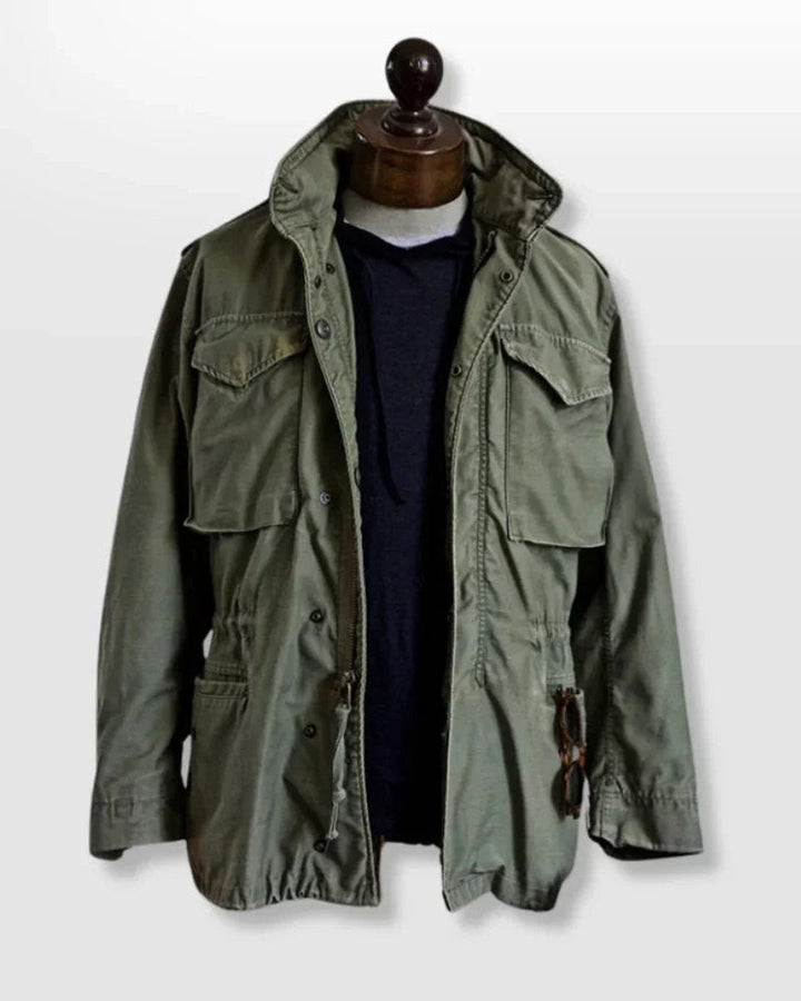 William | Men's Vintage Adjustable-Waist Field Jacket Mens Coat
