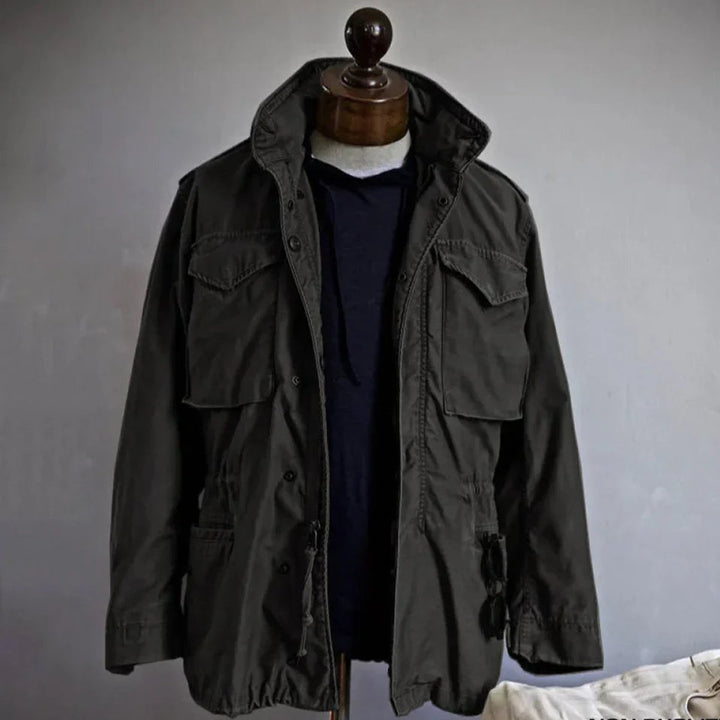 William | Men's Vintage Adjustable-Waist Field Jacket Mens Coat