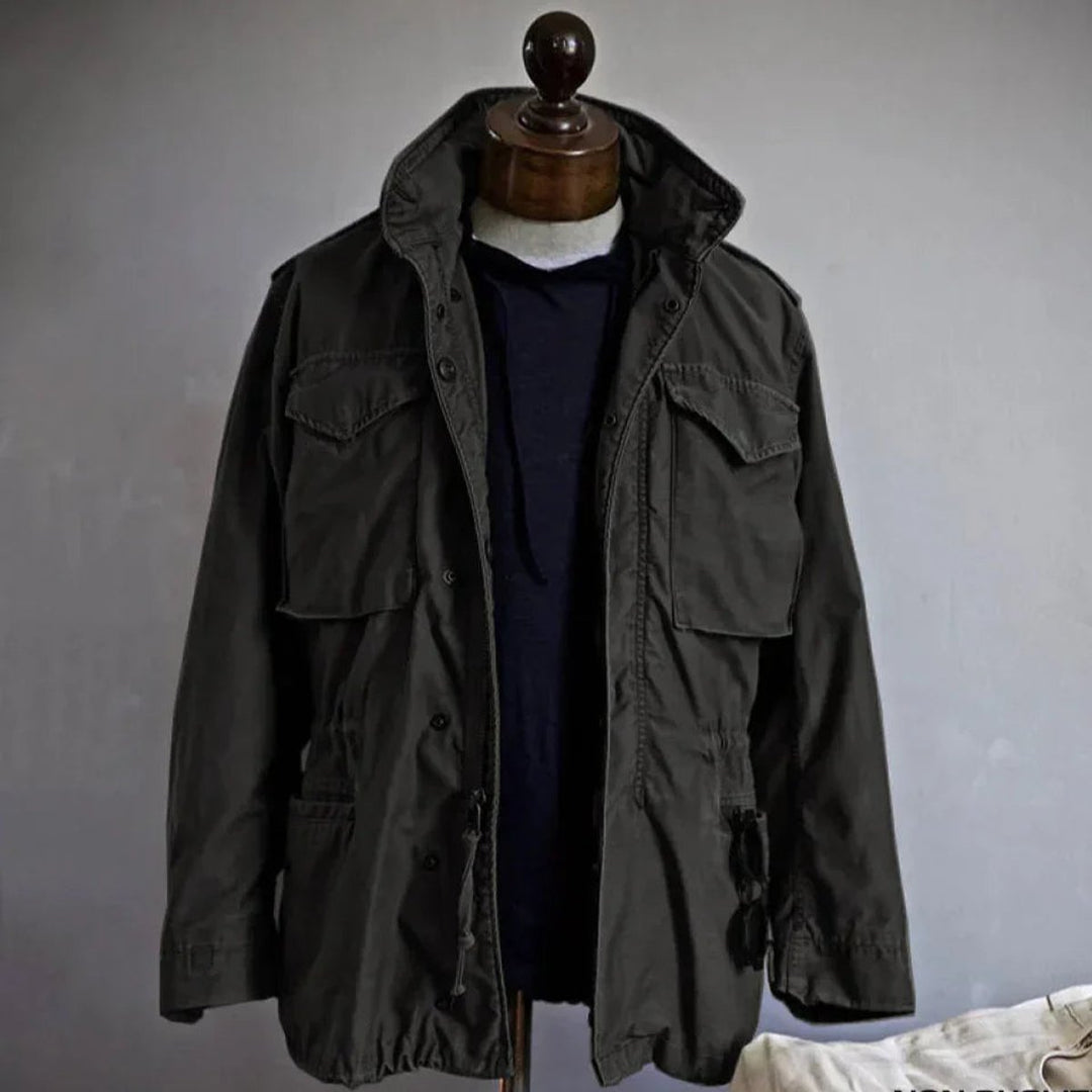 William | Men's Vintage Adjustable-Waist Field Jacket Mens Coat