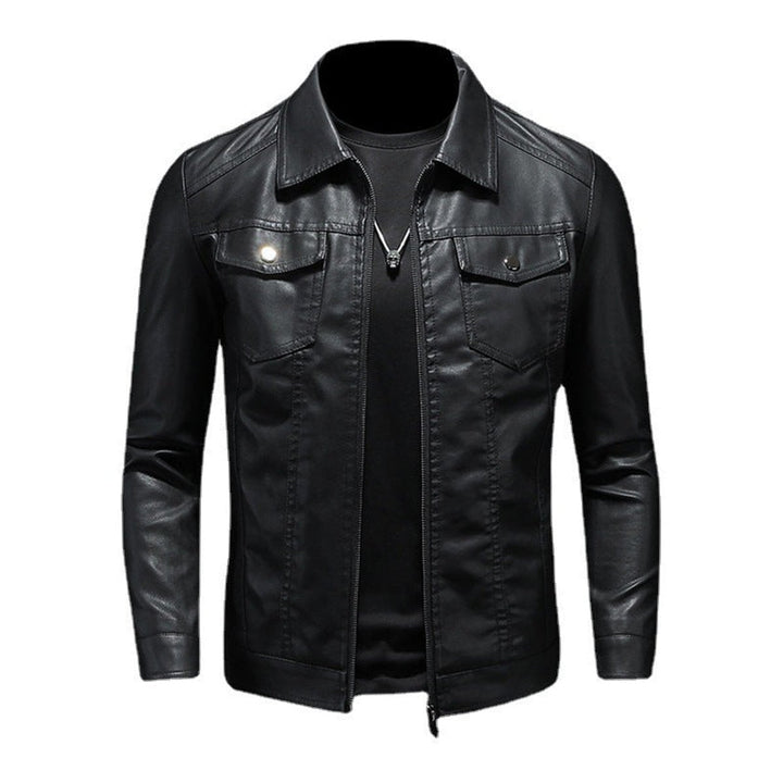 Oscar | Mens Vintage Fleece-Lined Faux Leather Bomber Jacket