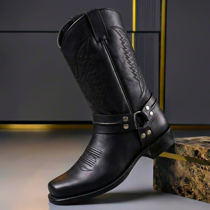 Arthur | Men's Vintage Genuine Leather Knee-High Western Cowboy Boots