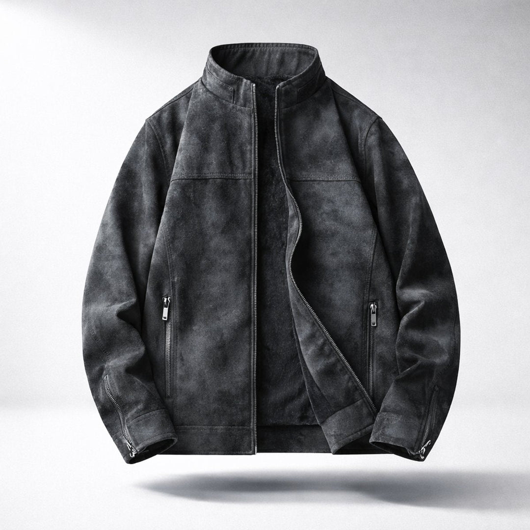 Oscar | Men's Vintage Suede-Effect Fleece-Lined Bomber Jacket
