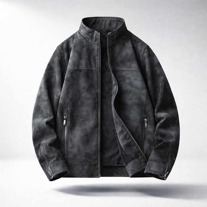 Oscar | Men's Vintage Suede-Effect Fleece-Lined Bomber Jacket