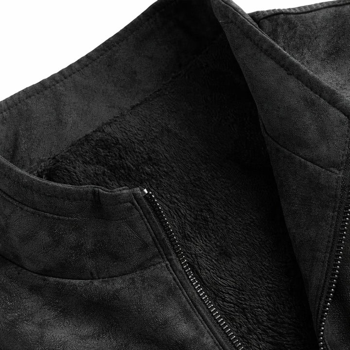 Oscar | Men's Vintage Suede-Effect Fleece-Lined Bomber Jacket