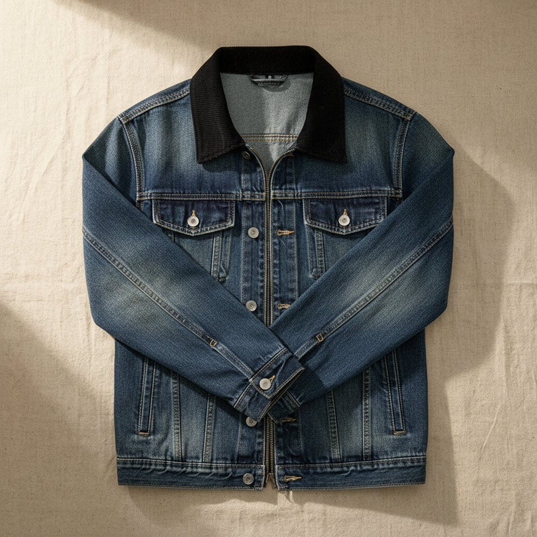 Jack | Men's Vintage-Wash Denim Trucker Jacket Mens Coats Outerwear