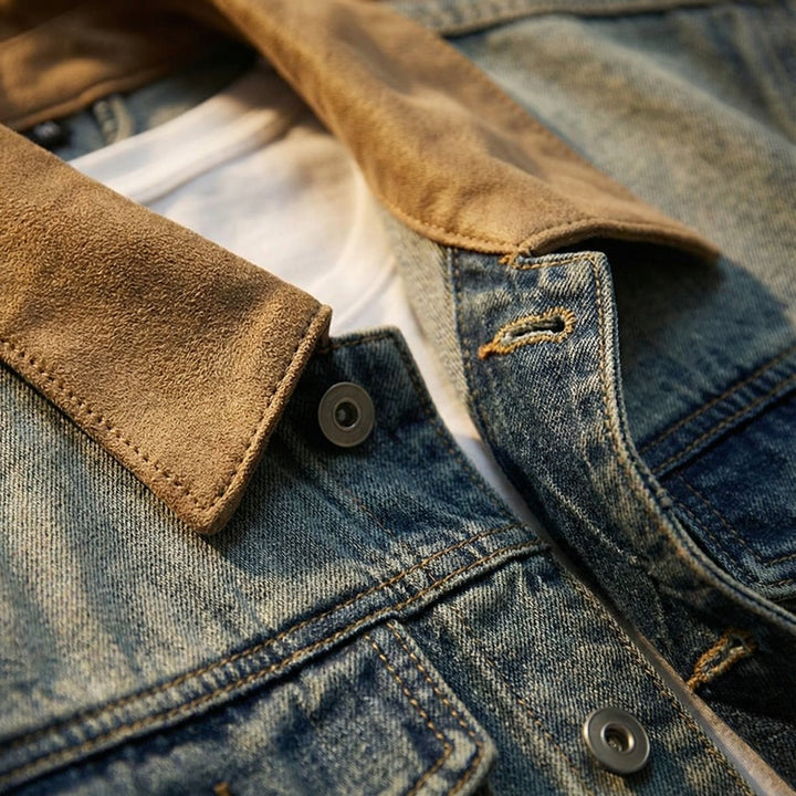 Jack | Men's Vintage-Wash Denim Trucker Jacket Mens Coats Outerwear