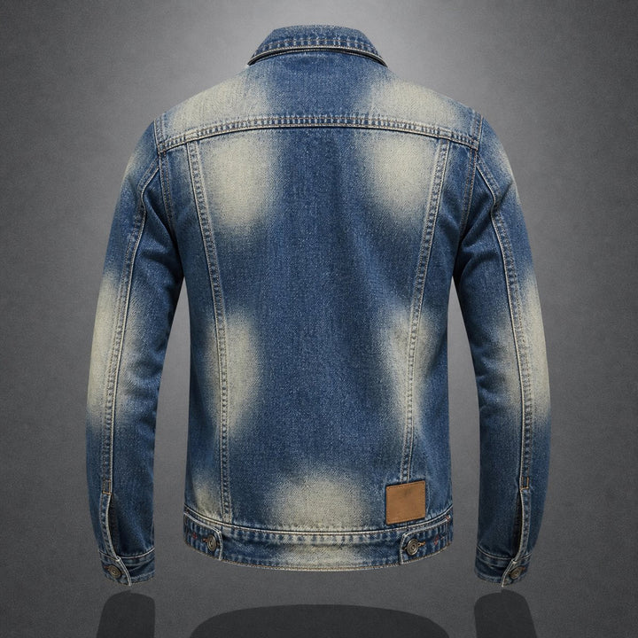 Charlie | Mens Vintage Washed Zip-Up Denim Jacket
