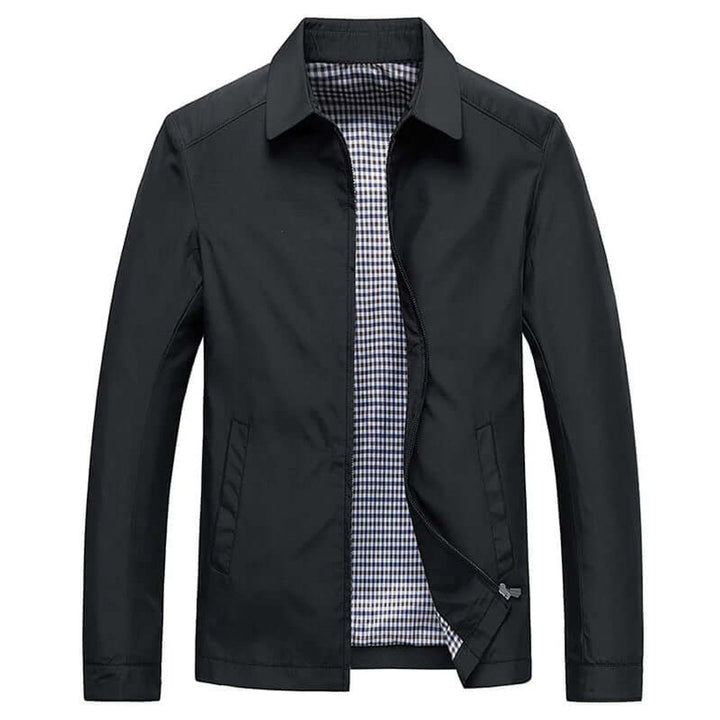 Oscar | Men's Water-Resistant Zip-Up Bomber Jacket Gingham Lined