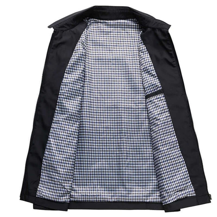 Oscar | Men's Water-Resistant Zip-Up Bomber Jacket Gingham Lined
