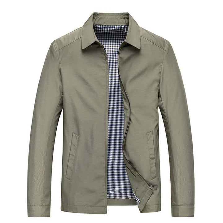 Oscar | Men's Water-Resistant Zip-Up Bomber Jacket Gingham Lined
