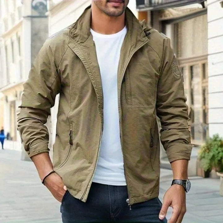 Freddie | Men's Waterproof Bomber Jacket Lightweight Cargo Zip-Up Coat