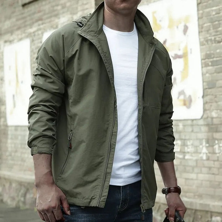 Freddie | Men's Waterproof Bomber Jacket Lightweight Cargo Zip-Up Coat