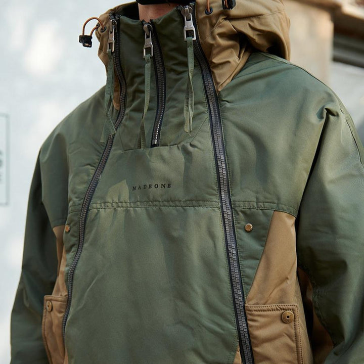Arthur | Men's Waterproof Colour-Block Hooded Utilitarian Jacket