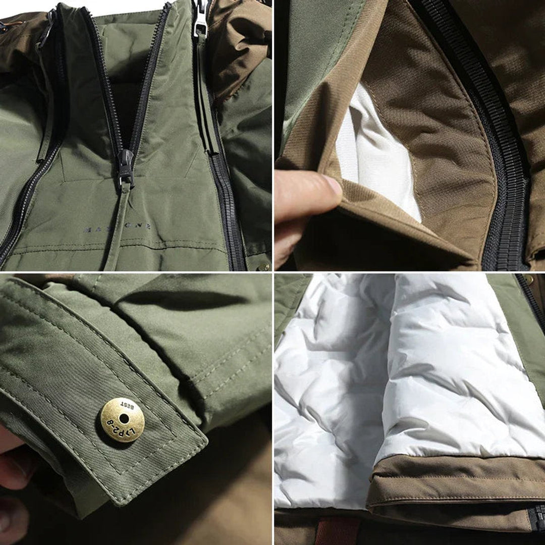 Arthur | Men's Waterproof Colour-Block Hooded Utilitarian Jacket