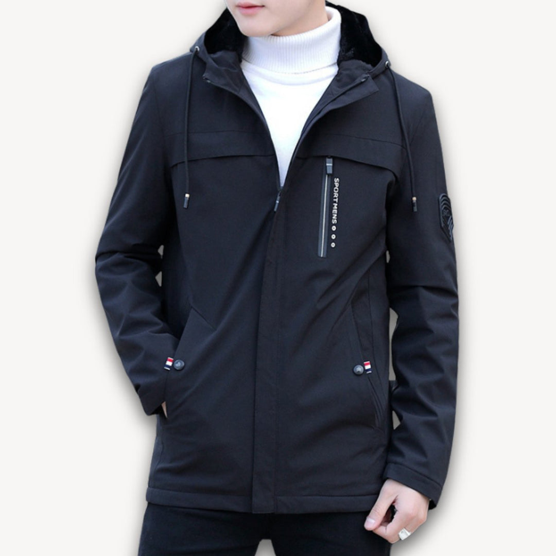 Archie | Men's Waterproof Hooded Jacket Adjustable Drawstring Outdoor Coat