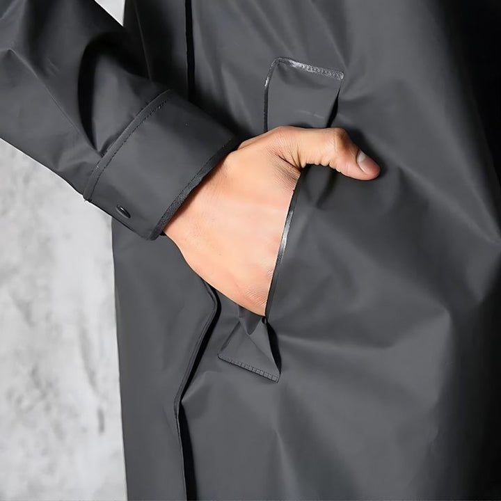 Oliver | Men's Waterproof Hooded Knee-Length Lightweight Raincoat Jacket