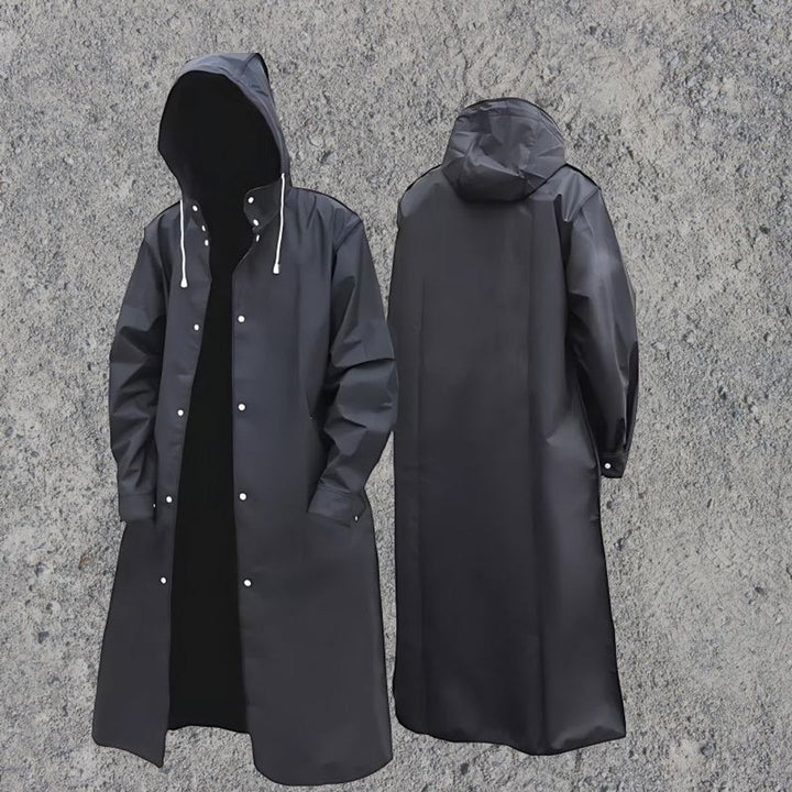 Oliver | Men's Waterproof Hooded Knee-Length Lightweight Raincoat Jacket