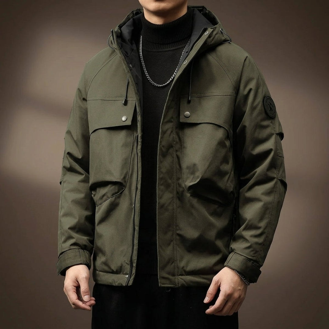 Noah | Men's Waterproof Hooded Multi-Pocket Cargo Jacket