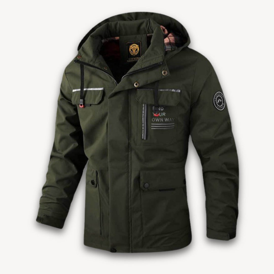 Jack | Men's Waterproof Hooded Multi-Pocket Insulated Jacket