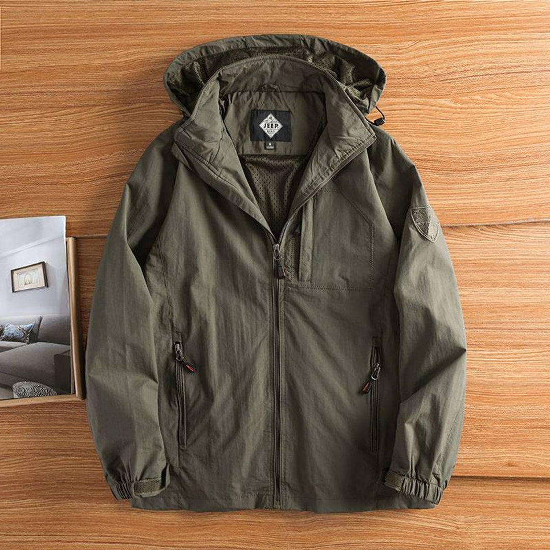 Archie | Mens Waterproof Hooded Outdoor Jacket Windproof Shell Coat