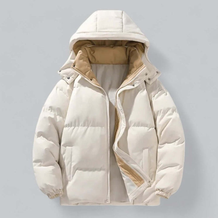 George | Men's Waterproof Hooded Puffer Bomber Jacket Detachable Hood