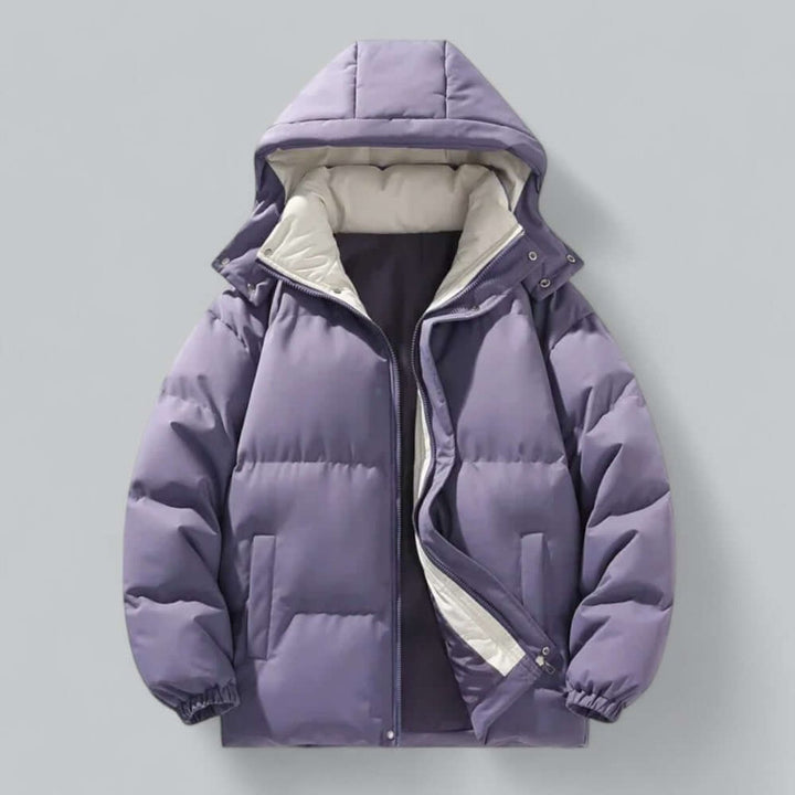 George | Men's Waterproof Hooded Puffer Bomber Jacket Detachable Hood