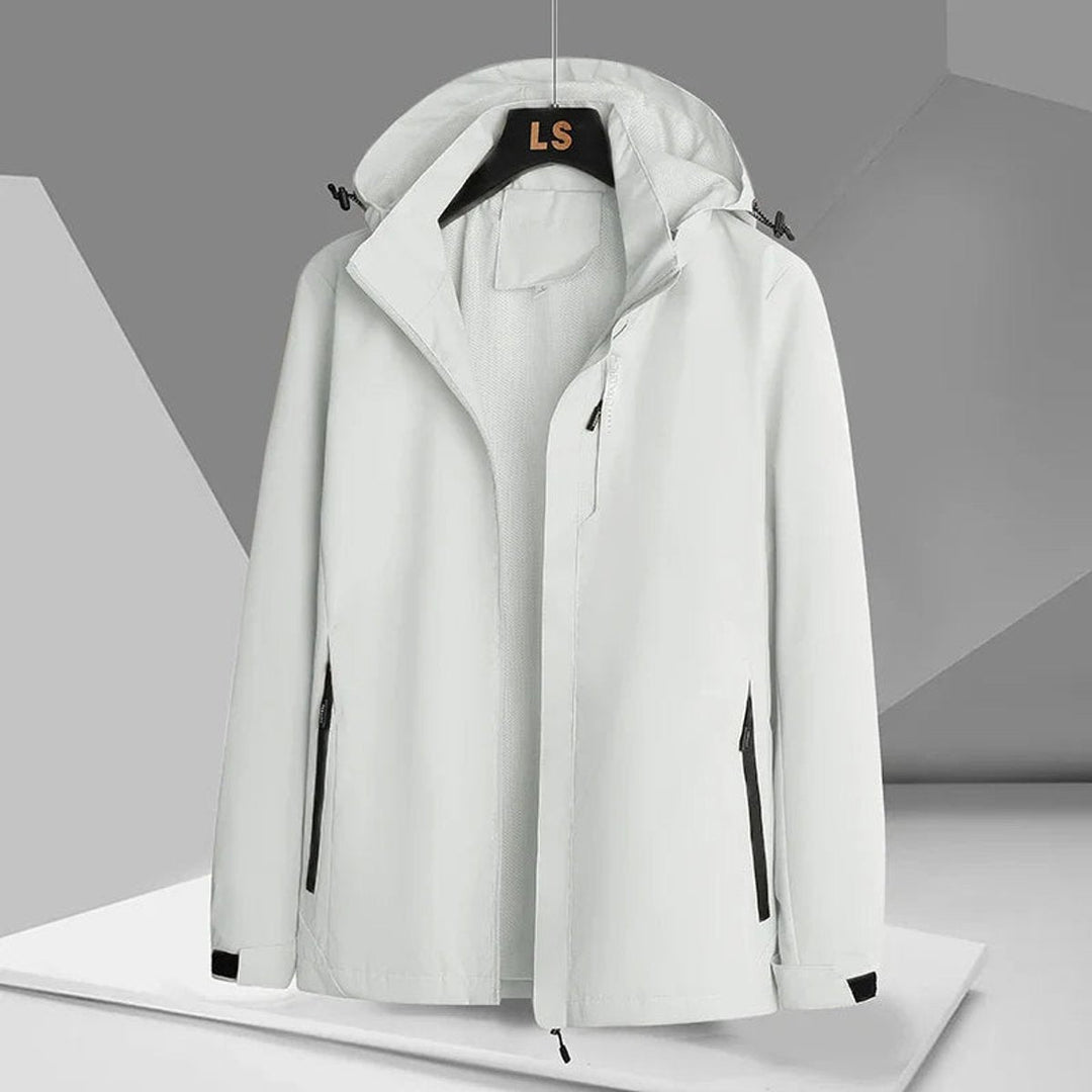 Theo | Mens Waterproof Hooded Relaxed-Fit Windproof Jacket