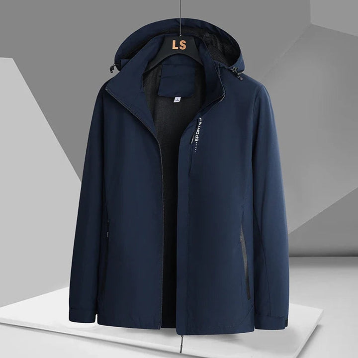 Theo | Mens Waterproof Hooded Relaxed-Fit Windproof Jacket