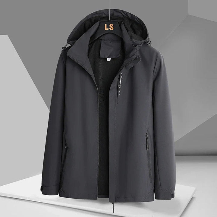 Theo | Mens Waterproof Hooded Relaxed-Fit Windproof Jacket