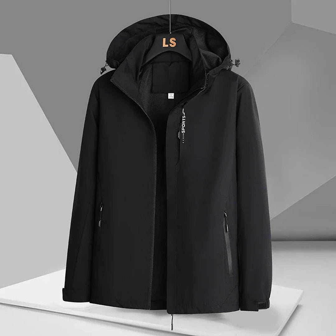 Theo | Mens Waterproof Hooded Relaxed-Fit Windproof Jacket