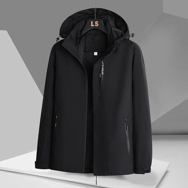 Theo | Mens Waterproof Hooded Relaxed-Fit Windproof Jacket