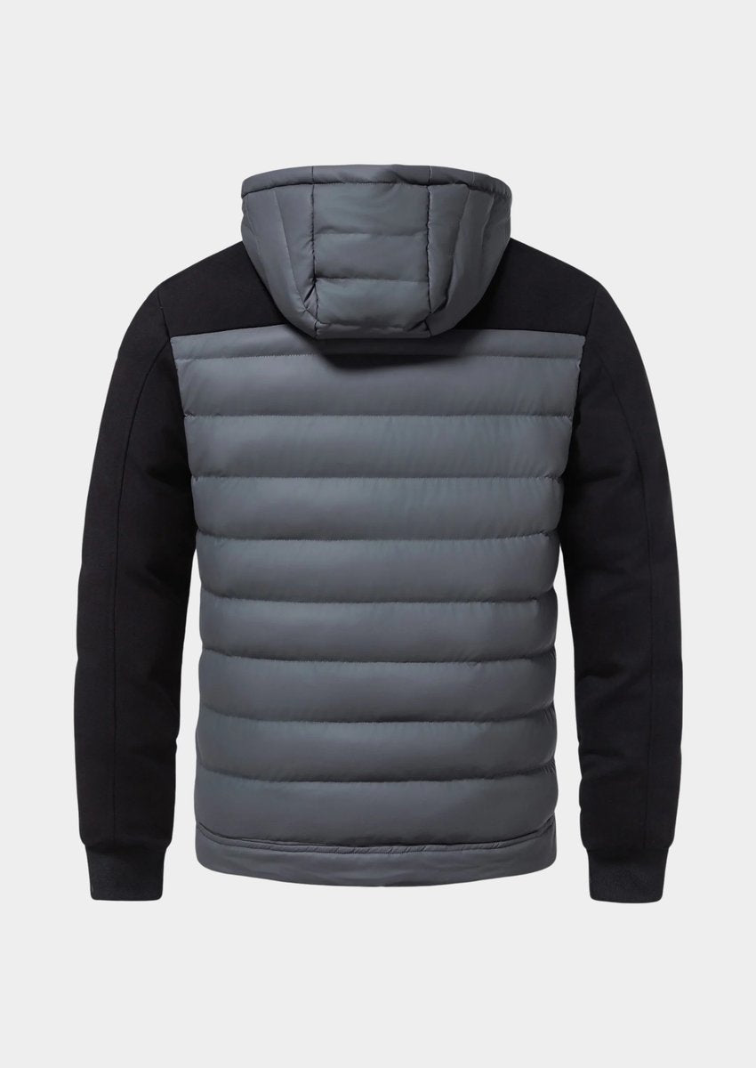 Oscar | Mens Waterproof Hybrid Down Hooded Puffer Bomber Jacket