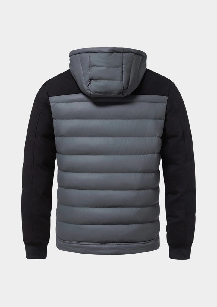 Oscar | Mens Waterproof Hybrid Down Hooded Puffer Bomber Jacket