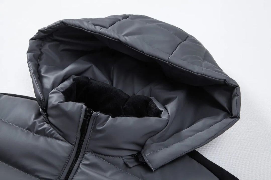 Oscar | Mens Waterproof Hybrid Down Hooded Puffer Bomber Jacket