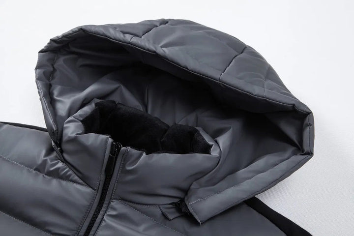 Oscar | Mens Waterproof Hybrid Down Hooded Puffer Bomber Jacket