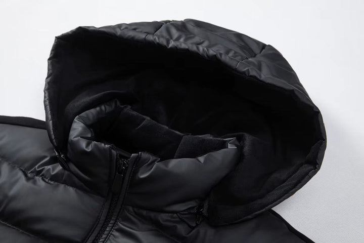 Oscar | Mens Waterproof Hybrid Down Hooded Puffer Bomber Jacket