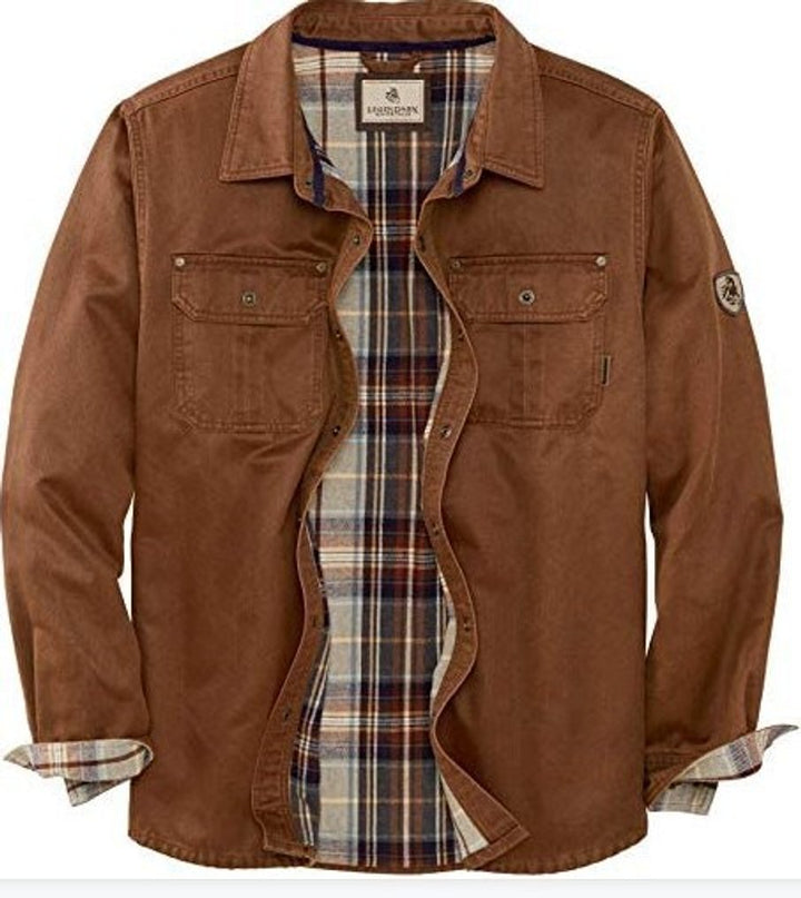 Edward | Men's Waxed Cotton Flannel-Lined Trucker Jacket Waterproof Coat