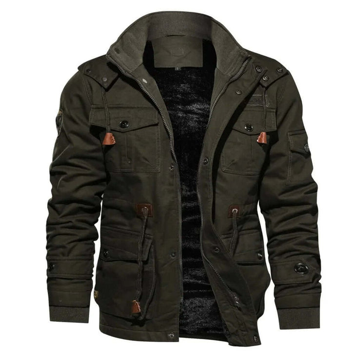 Oliver | Mens Weatherproof Fleece-Lined Detachable Hood Winter Jacket