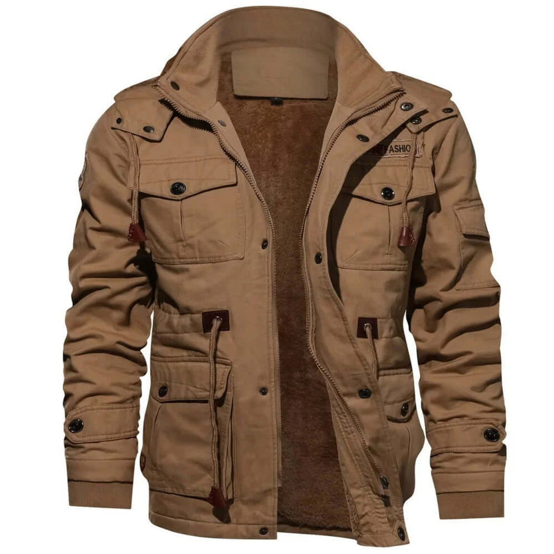 Oliver | Mens Weatherproof Fleece-Lined Detachable Hood Winter Jacket
