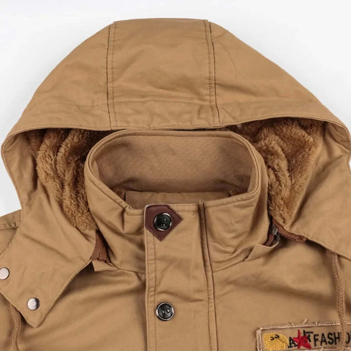 Oliver | Mens Weatherproof Fleece-Lined Detachable Hood Winter Jacket