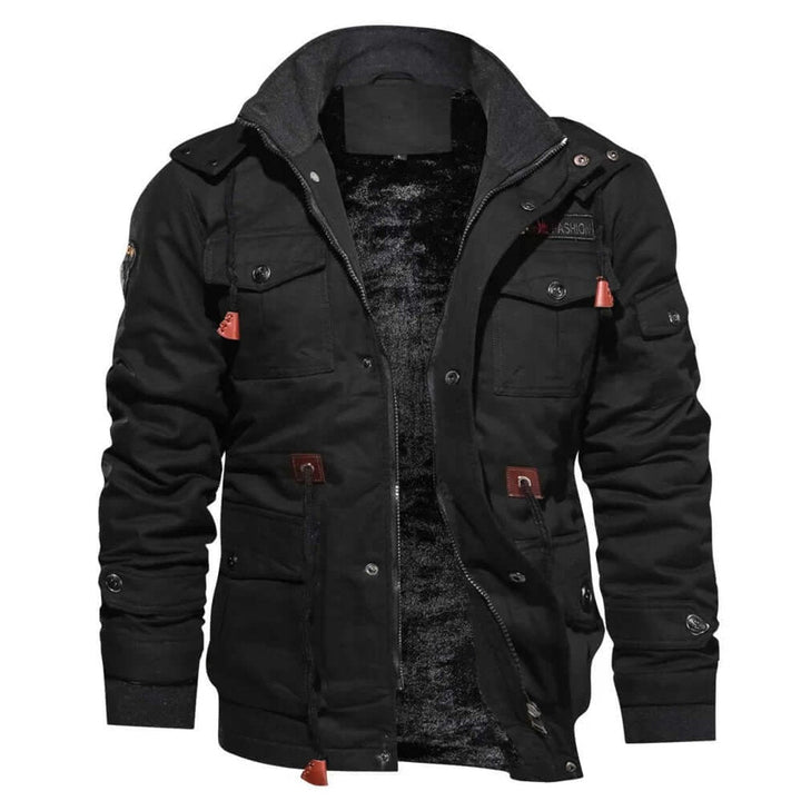 Oliver | Mens Weatherproof Fleece-Lined Detachable Hood Winter Jacket