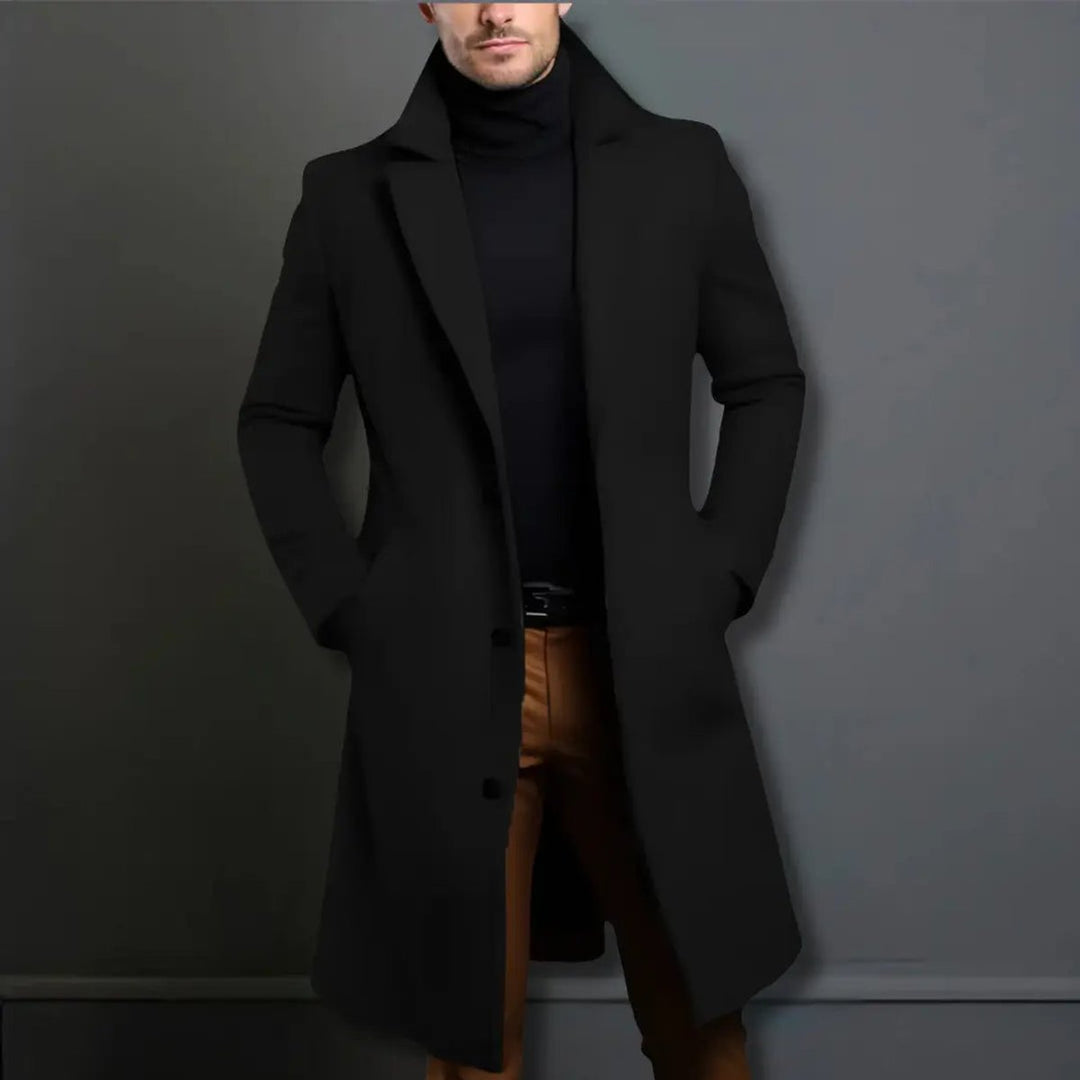 Thomas | Men's Wool-Blend Long Overcoat Tailored Mens Jacket