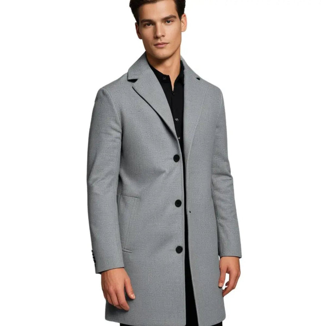 Thomas | Men's Wool-Blend Long Overcoat Tailored Mens Jacket