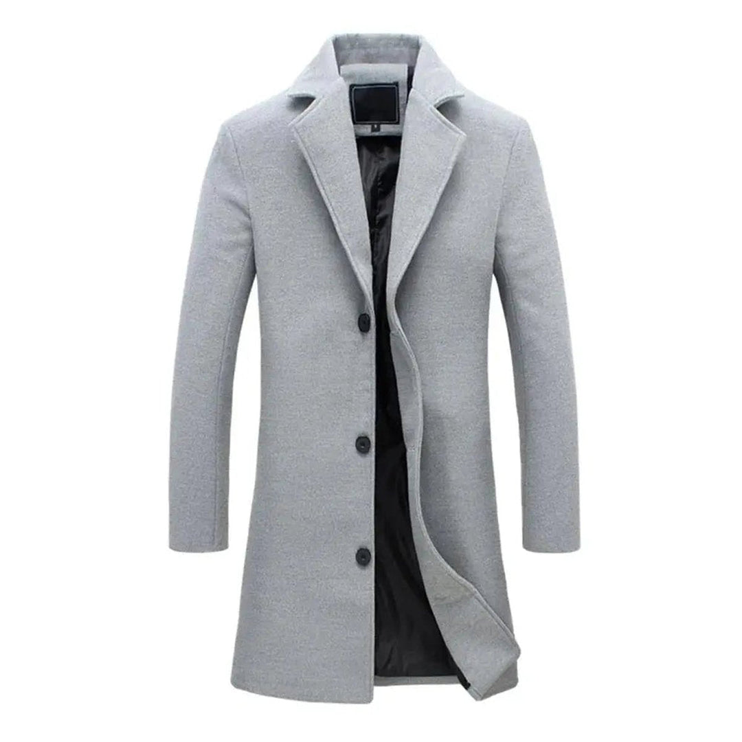 Thomas | Men's Wool-Blend Long Overcoat Tailored Mens Jacket