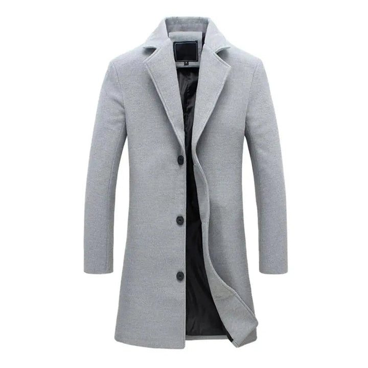 Thomas | Men's Wool-Blend Long Overcoat Tailored Mens Jacket