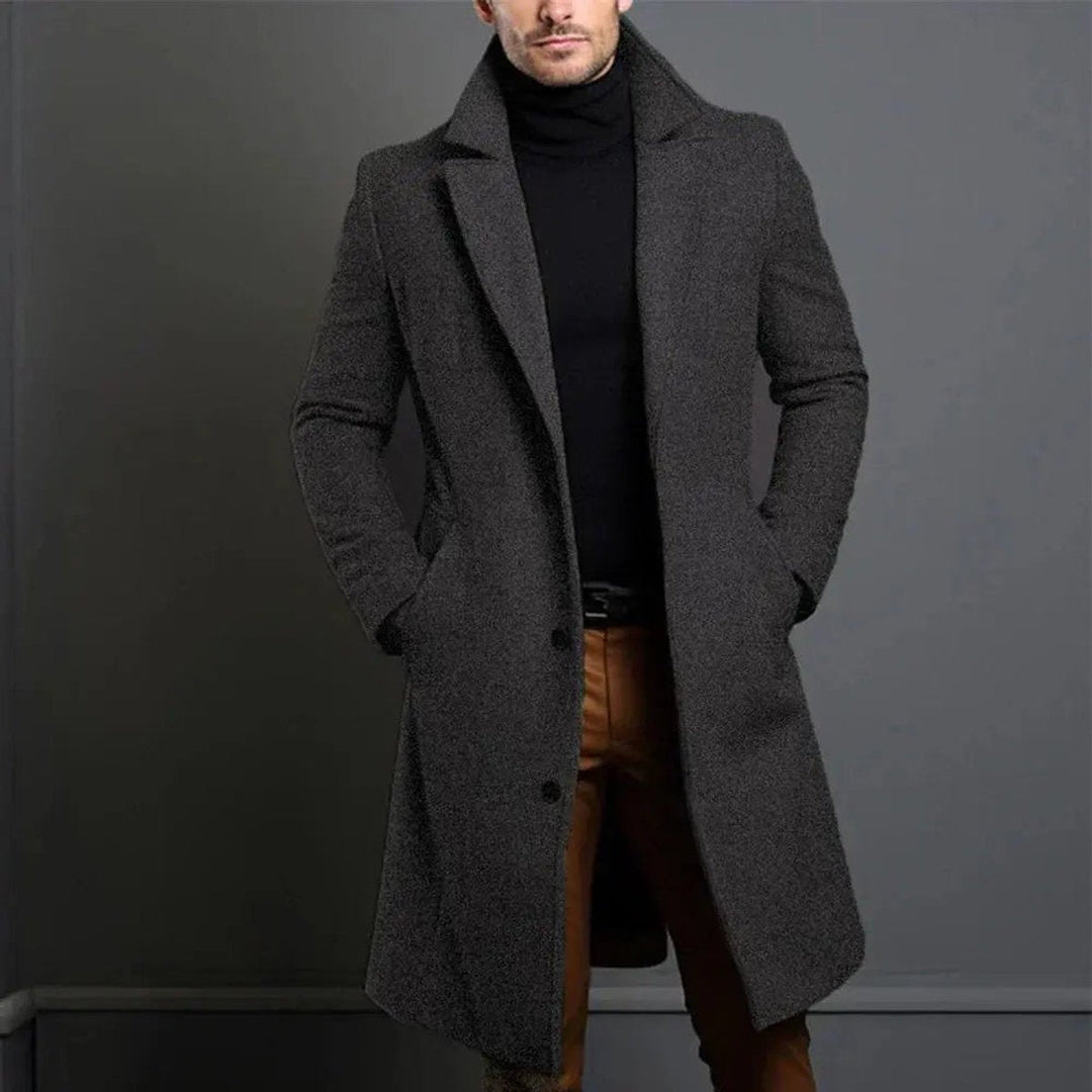Thomas | Men's Wool-Blend Long Overcoat Tailored Mens Jacket