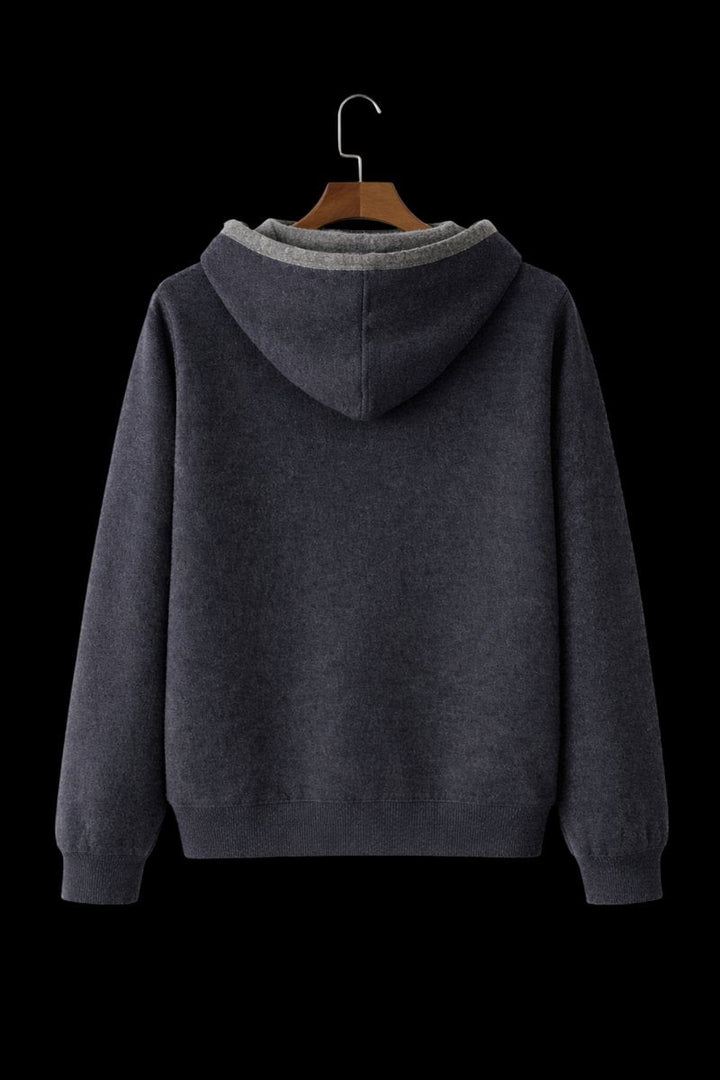 James | Men's Reversible Wool Zip Hoodie Fleece Lined