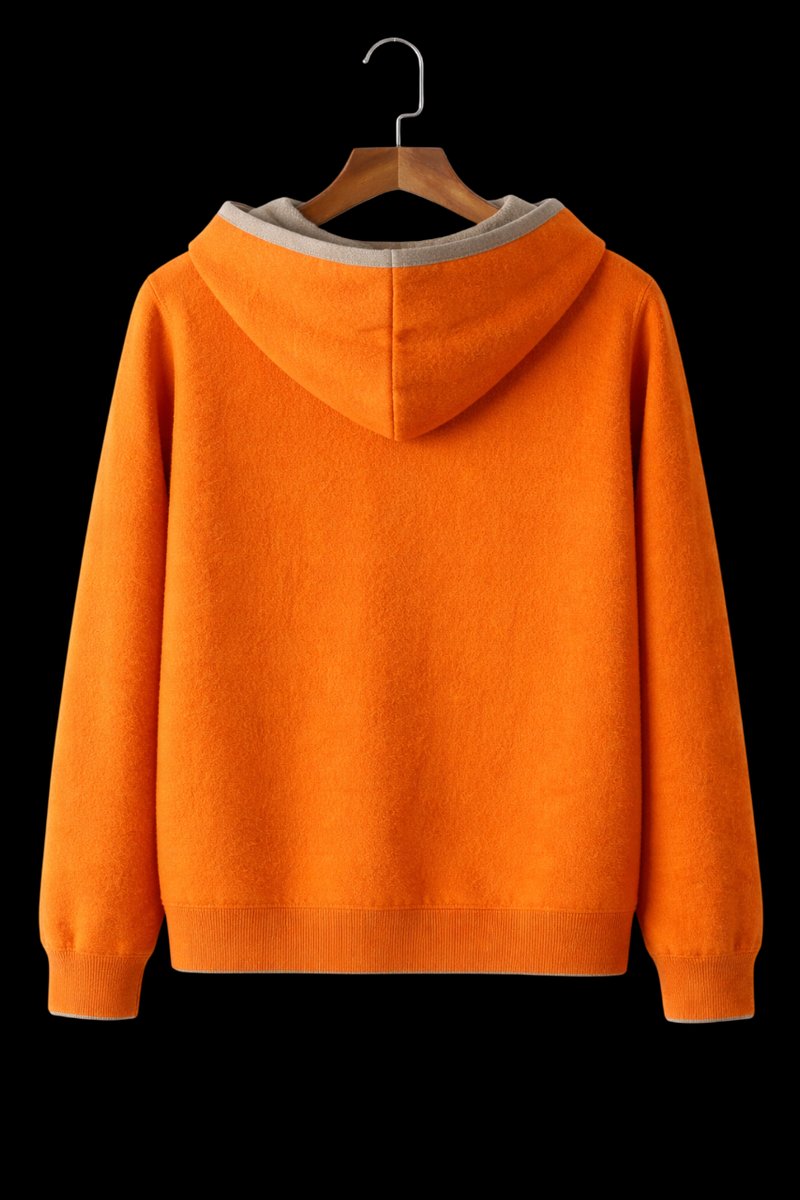 James | Men's Reversible Wool Zip Hoodie Fleece Lined