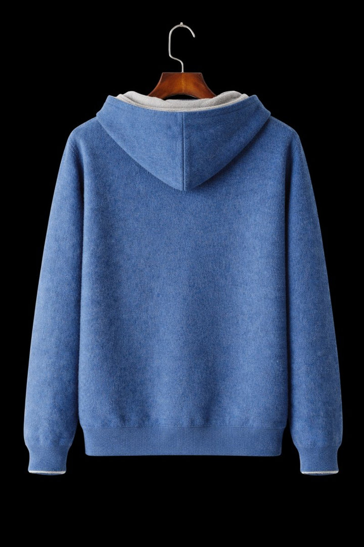 James | Men's Reversible Wool Zip Hoodie Fleece Lined