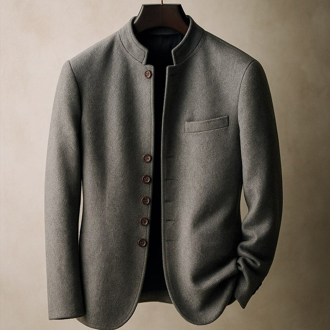 Alfie | Men's Wool Stand-Collar Tailored Jacket Coat